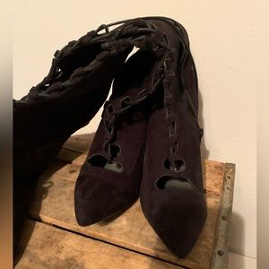 Shoe Dazzle Marcella black lace-up | Size 9